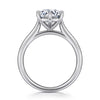 Siebke Hoyt Round Diamond Solitaire Semi-Mount Engagement Ring in Gold Plated Sterling Silver