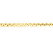 YELLOW GOLD ROUND BOX BRACELET 8.5"