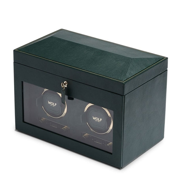 WOLF - British Racing Double Watch Winder With Storage