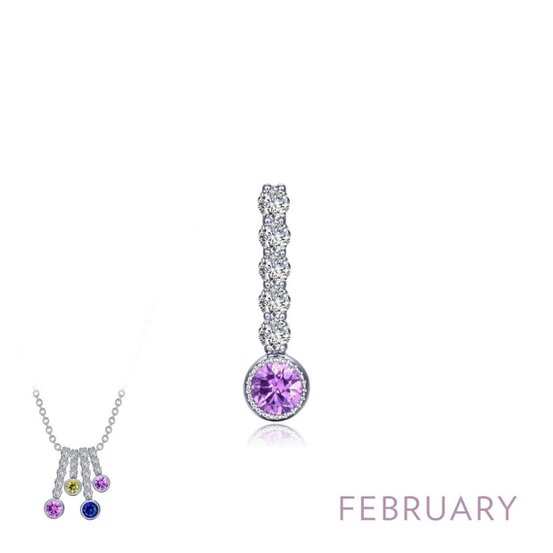 LAFONN- FEBRUARY BIRTHSTONE LOVE PENDANT