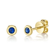 SHY CREATION - SAPPHIRE STUD EARRINGS