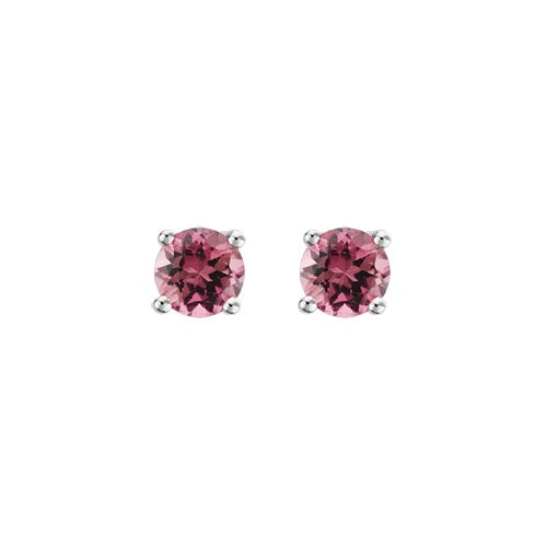 PINK TOURMALINE STUD EARRINGS