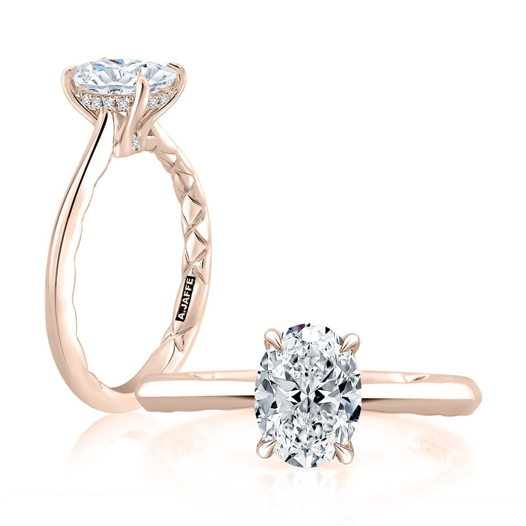 A JAFFE - HIDDEN HALO ENGAGEMENT RING SETTING