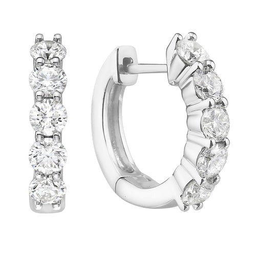 Huggie Hoop Earrings - 1 Ct
