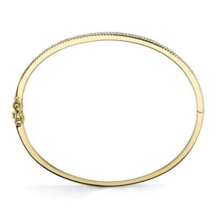 SHY CREATION- WHITE GOLD DIAMOND BAGUETTE NECKLACE