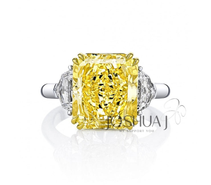 Yellow Diamond 3 Stone Ring