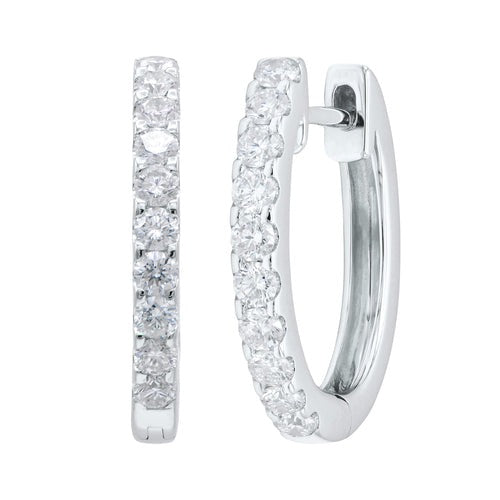 Diamond Huggie Hoop Earrings – 1/2 Ct