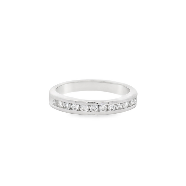 Channel Set Diamond Wedding Band