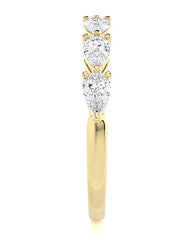 East West Pear Shaped Diamond Band
