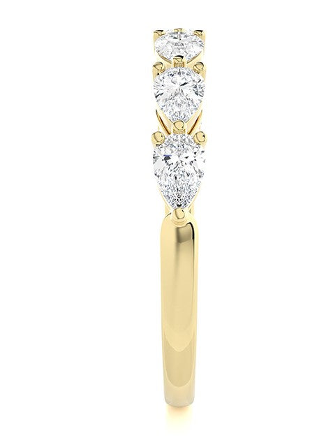 East West Pear Shaped Diamond Band