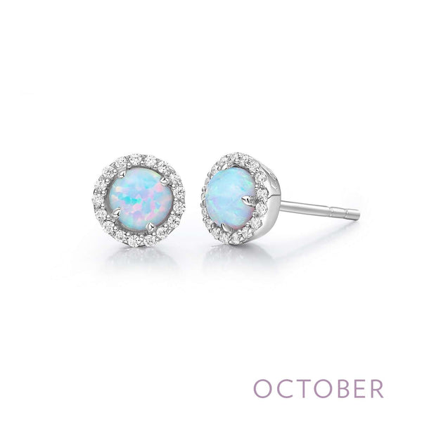 Sterling Silver Opal Stud Earrings