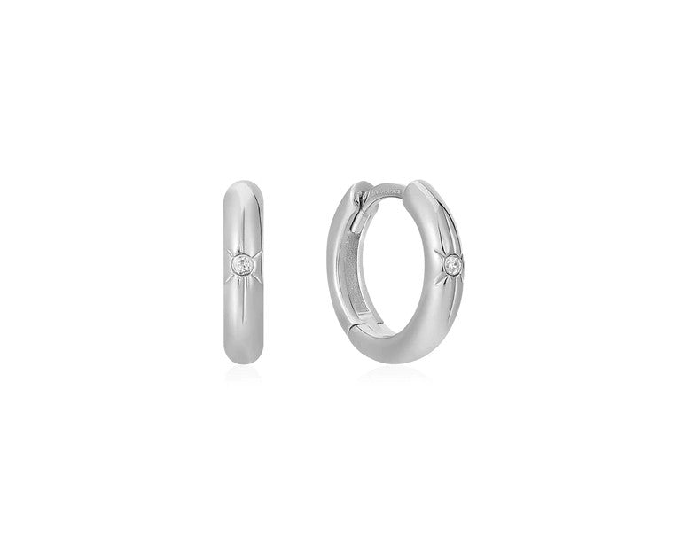 Ania Haie Orecchini A Cerchio Argento 925 Con Placcatura Oro – Modello Twist, E012-04G, Gioielli Premiato