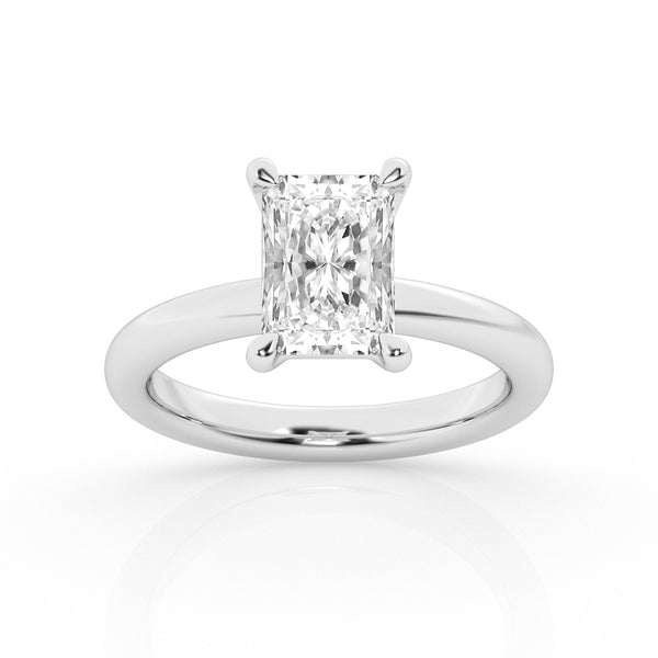Diamond Solitaire Engagement Ring - 4 Ct Radiant