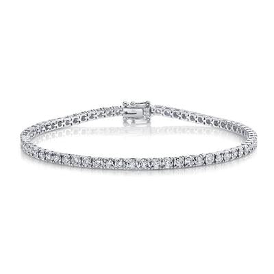Siebke Hoyt Round Diamond Stella Collection Tennis Bracelet in 14K White Gold (1.00ctw)