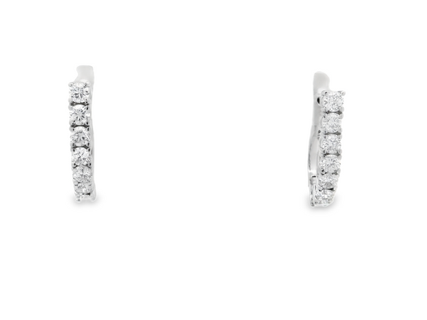 Teardrop Diamond Hoop Earrings – 1 1/3 Ct