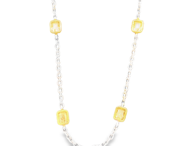 Radiant Yellow Diamond Diamonds by the Yard Necklace