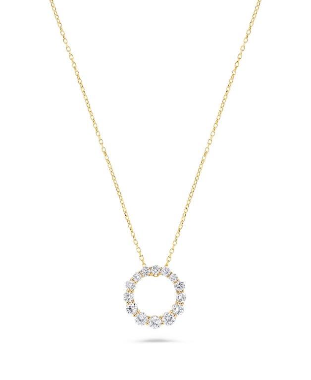 OPEN DIAMOND CIRCLE PENDANT
