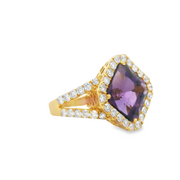 Amethyst & Diamond Ring