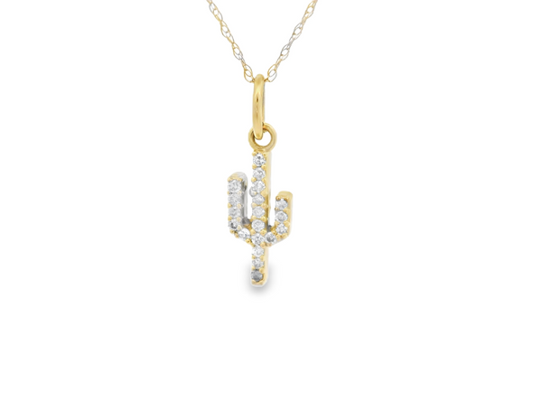 Diamond Cactus Pendant
