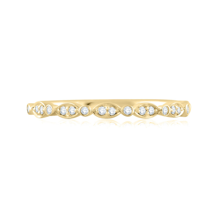 A Jaffe - Diamond Wedding Band - 1/10 Ct