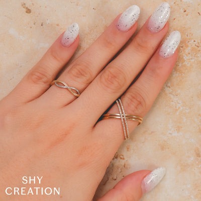 SHY CREATION - DIAMOND X RING