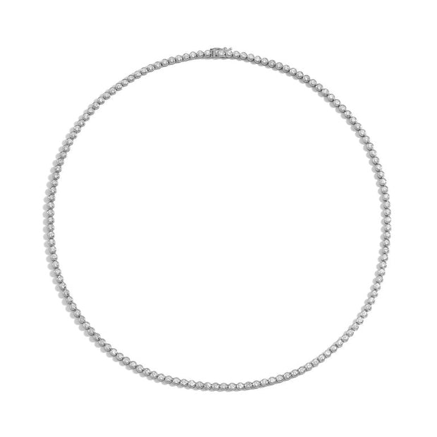 Bezel Set Diamond Tennis Necklace - 7 Ct