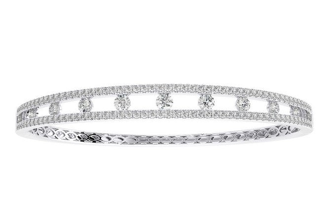Graduated Diamond Bangle Bracelet