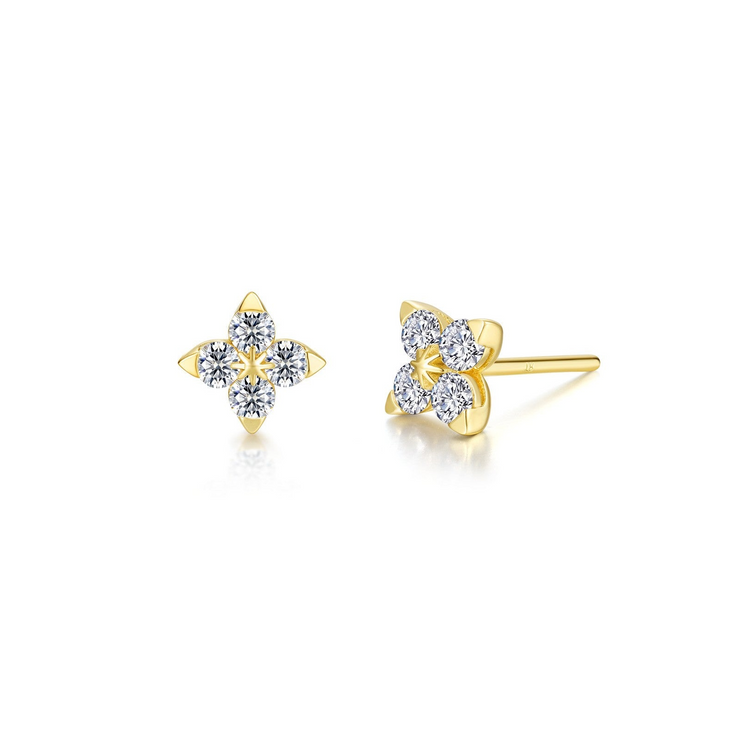 Lafonn - Yellow Sterling Silver Flower Stud Earrings