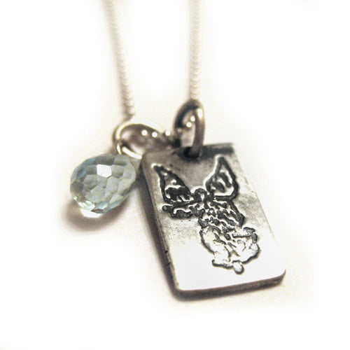 SILVER GUARDIAN ANGEL PENDANT