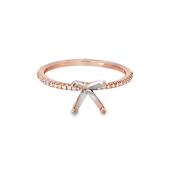Single Row Diamond Engagement Ring