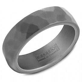 CROWN RING – HAMMERED FINISH BAND