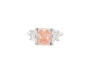 Pink Diamond 3 Stone Ring