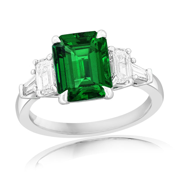 Emerald & Diamond 5 Stone Ring