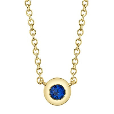 SHY CREATION - BEZEL SET SAPPHIRE PENDANT