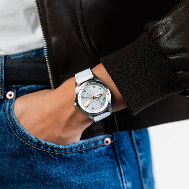 Hamilton - Khaki Aviation Pilot Auto - White