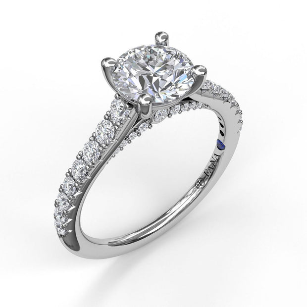 FANA - DIAMOND FRENCH PAVE ENGAGEMENT RING SETTING