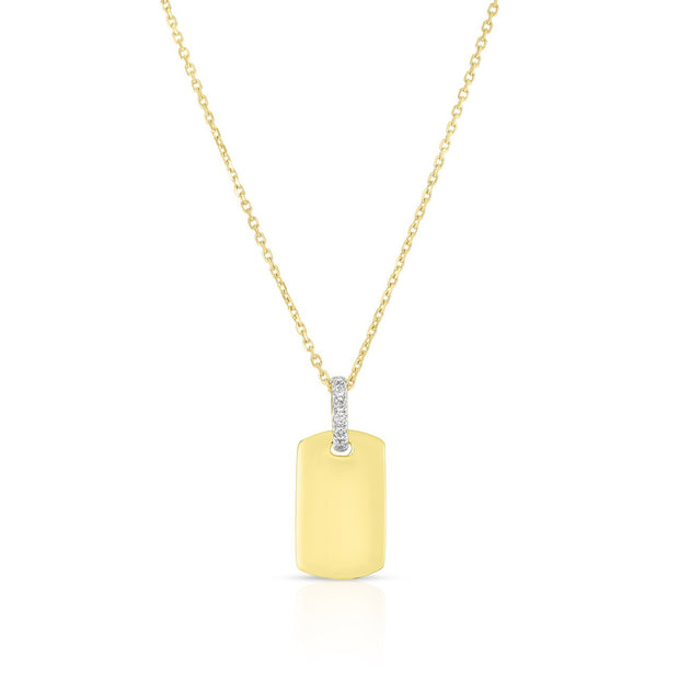 URBAETIS - DIAMOND DOG TAG PENDANT