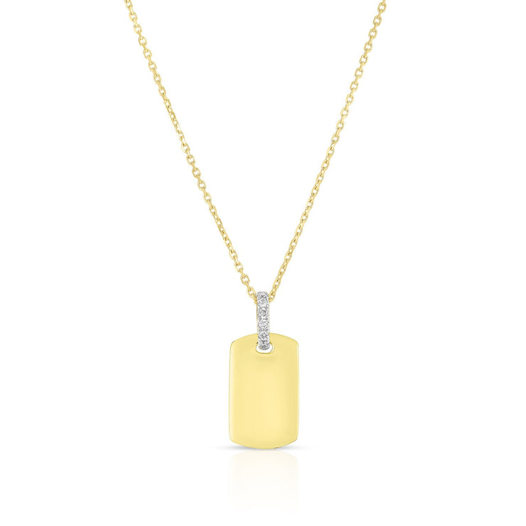 URBAETIS - DIAMOND DOG TAG PENDANT