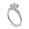 Siebke Hoyt Cushion Cut Diamond Semi-Mount Engagement Ring in Gold Plated Sterling Silver