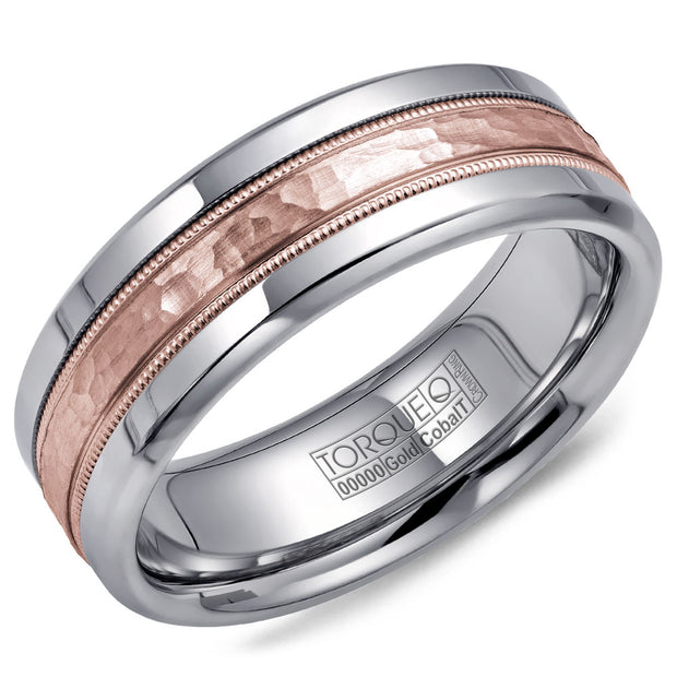 CROWN RING - WHITE COBALT & ROSE GOLD BAND