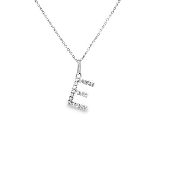 DIAMOND INITIAL 'E' PENDANT