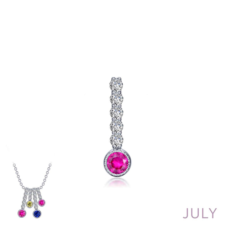 LAFONN - JULY BIRTHSTONE LOVE PENDANT