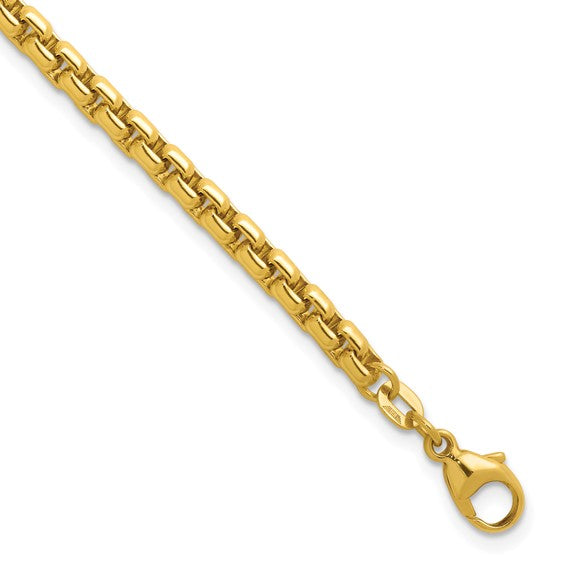 Siebke Hoyt 4.0mm Solid Round Box 8 Inch Chain Bracelet in 14K Gold