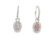 Pink, Blue, & White Diamond Reversible Dangle Earrings