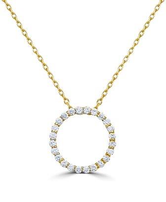 OPEN CIRCLE DIAMOND PENDANT - 1/3 CT