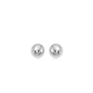 CARLA - WHITE GOLD BALL POST EARRINGS