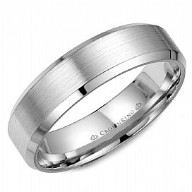 CROWN RING - 18K PALLADIUM WEDDING BAND