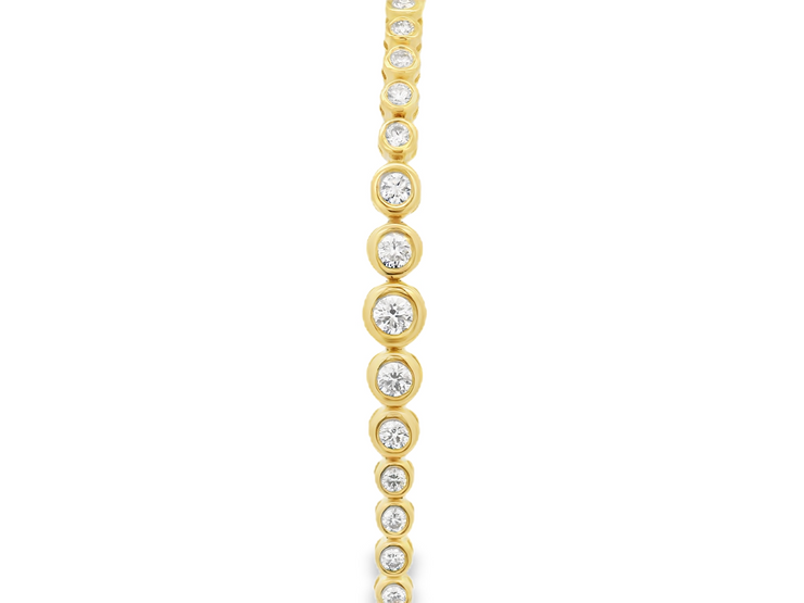 Graduated Bezel Set Diamond Tennis Bracelet - 1 1/2 Ct