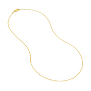 YELLOW GOLD OPEN DIAMOND-CUT CABLE CHAIN 20"