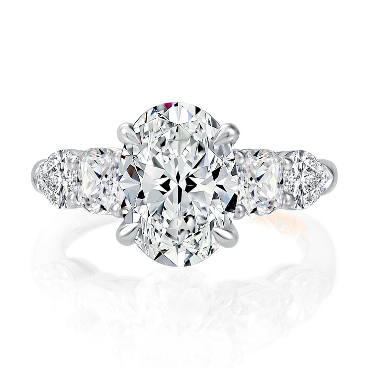 A Jaffe - Various Shape Diamonds Engagament Ring Setting